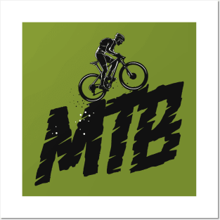 mountain biking Posters and Art